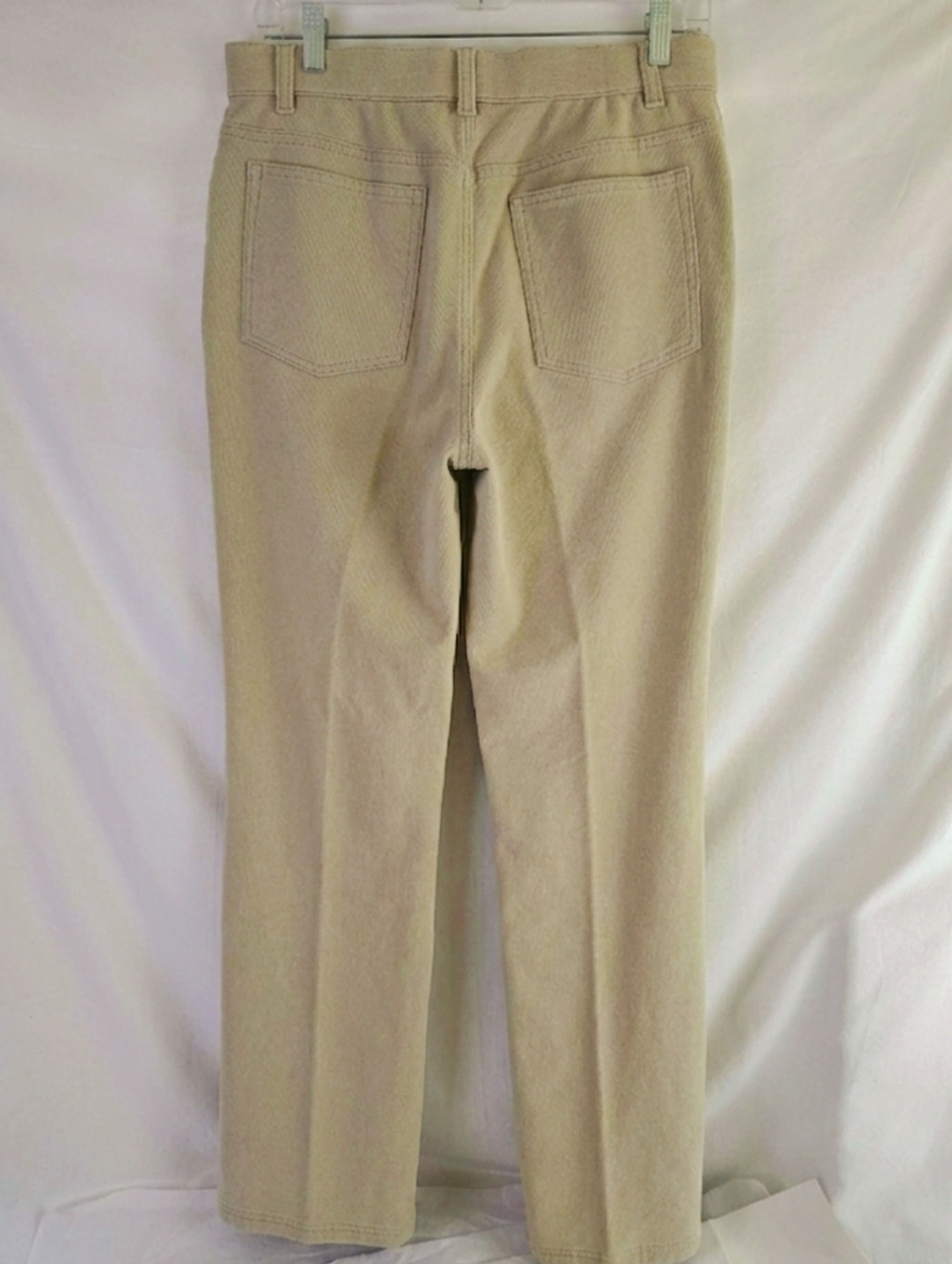 Denim & Co. Sz 12 Regular Beige Cozy Touch Baby Boot Pull-On Jean - Picture 4 of 11